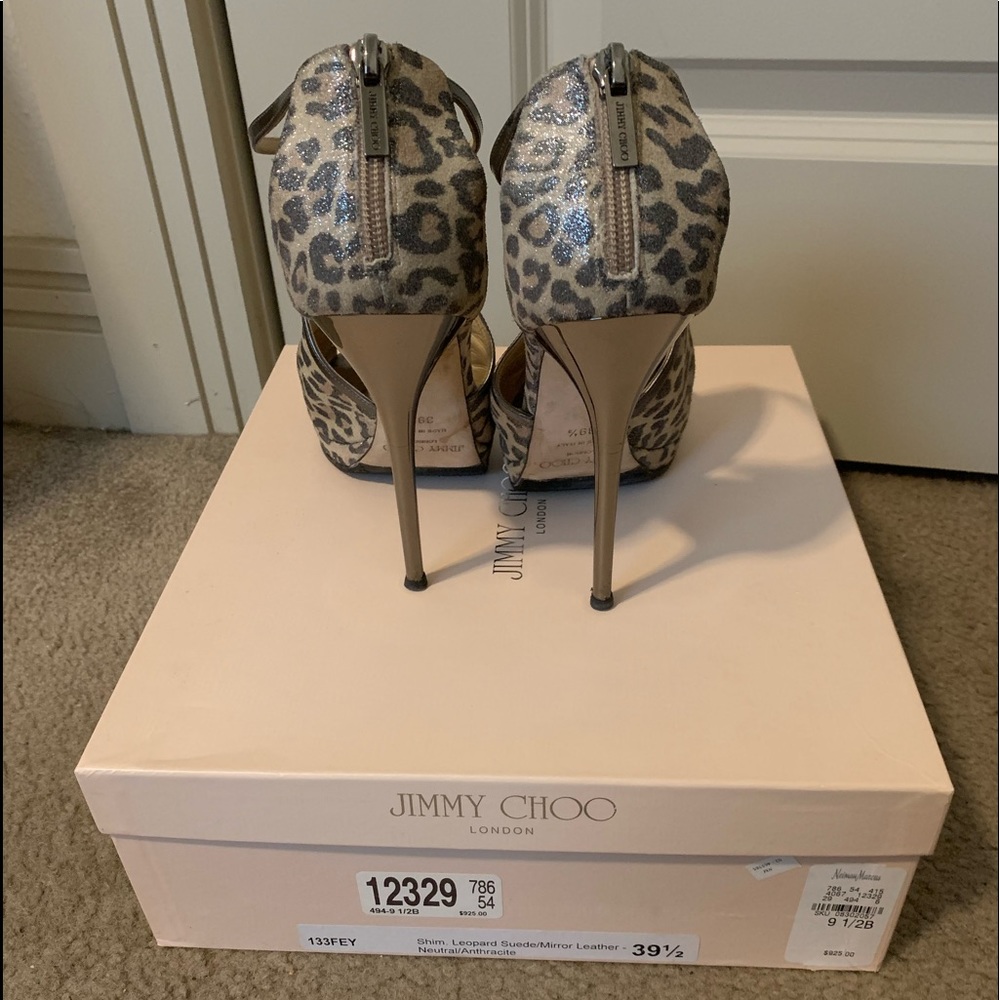 Jimmy Choo Suede Leopard Stilettos